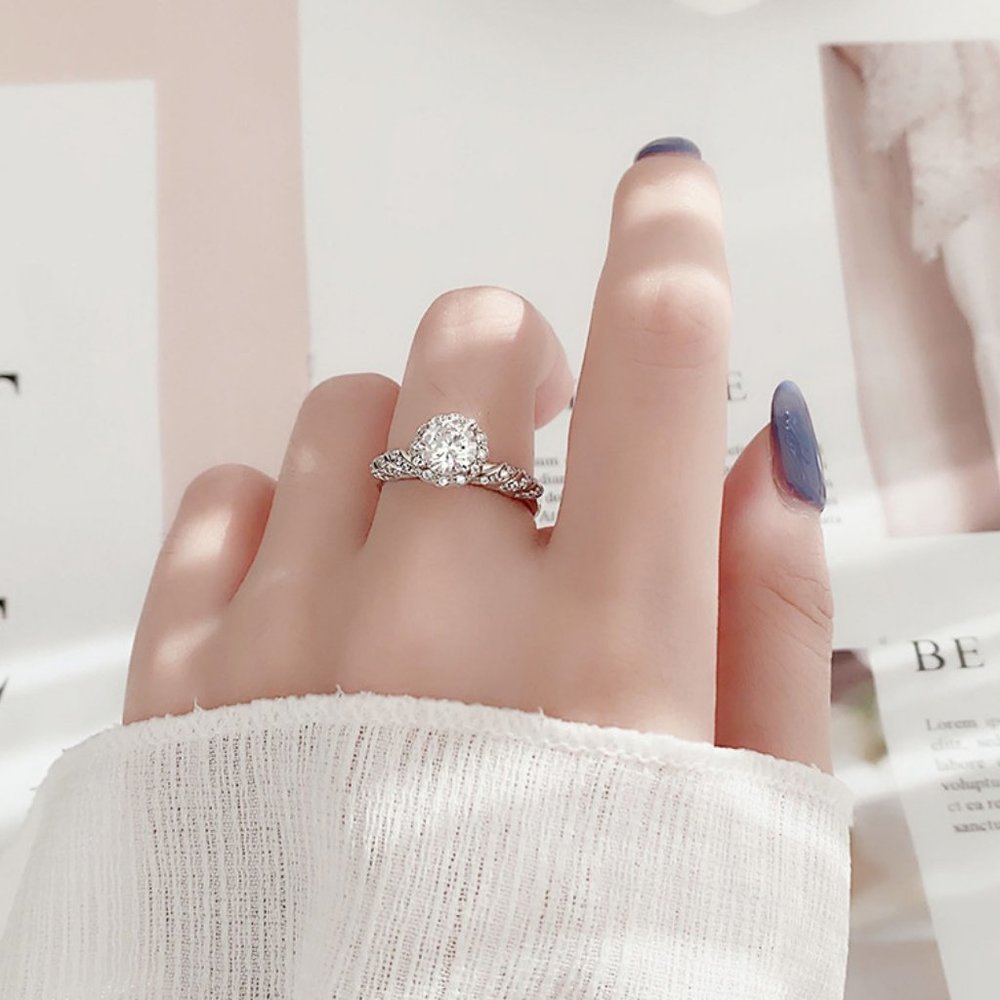 Certified 1ct. t.w. Moissanite Diamond Mermaid Ring NEW - Picture 4 of 10